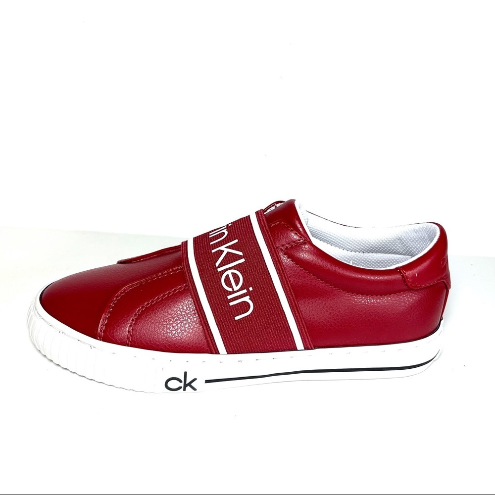 Calvin Klein Women’s Slip-On Fashion Sneakers Red‎